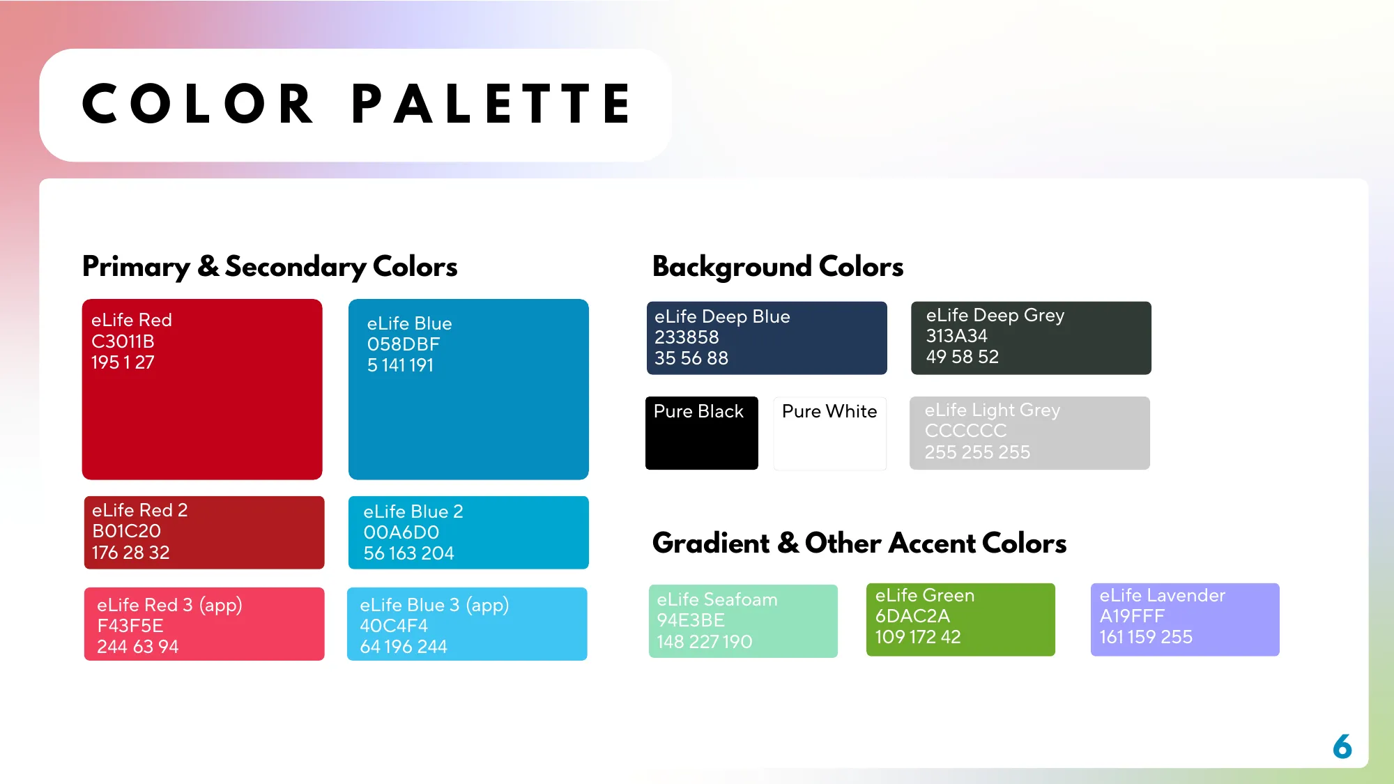 eLife color palette