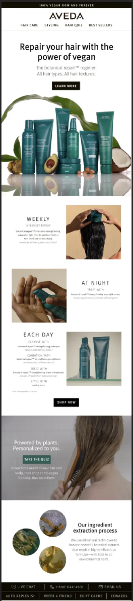 Complete Aveda marketing email 3