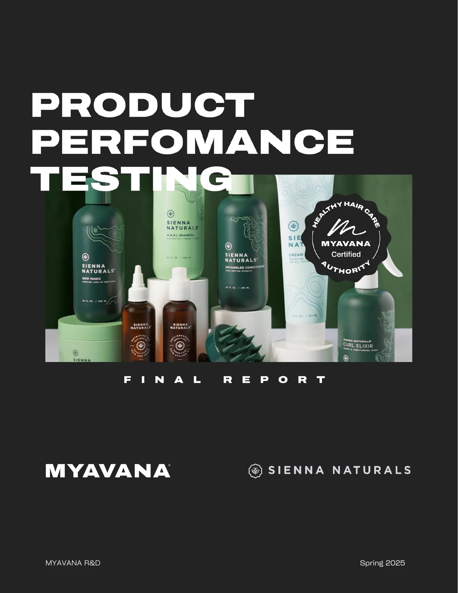 Sienna Naturals testing report cover
